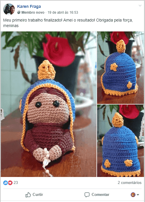Amigurami de Nossa Senhora